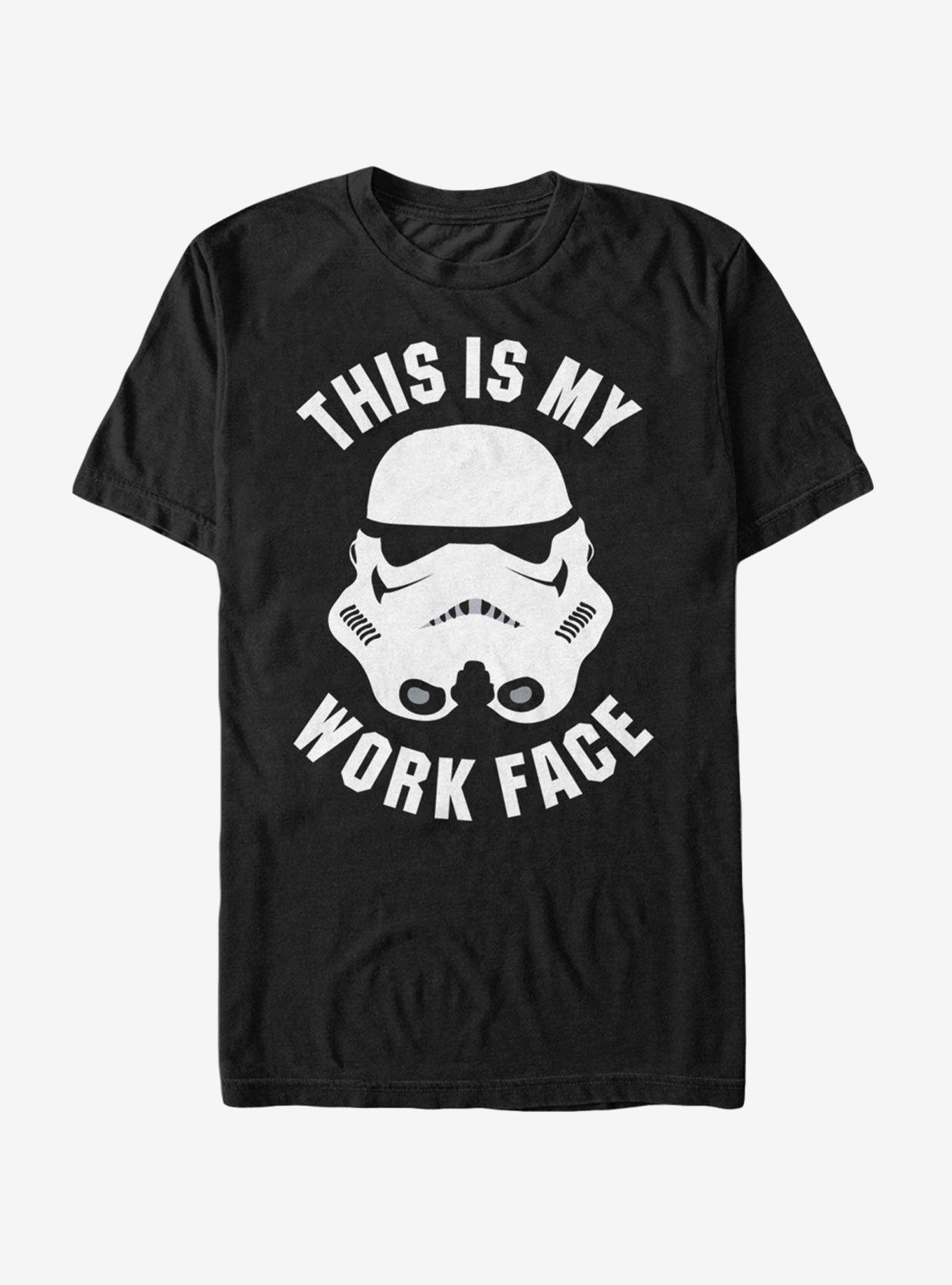 Star Wars Stormtrooper This is My Work Face T-Shirt, , hi-res