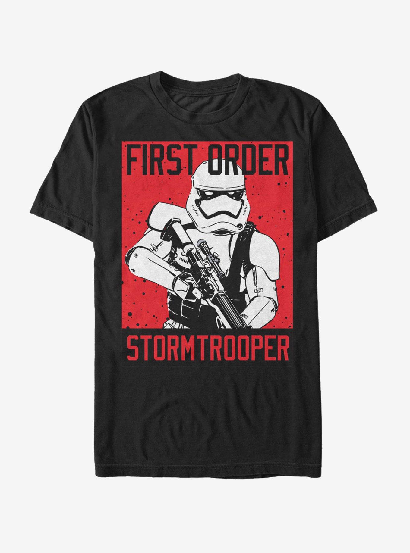 Star Wars First Order Stormtrooper Poster T-Shirt, BLACK, hi-res