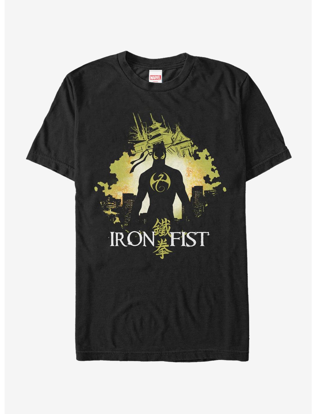 Marvel Iron Fist Cityscape T-Shirt, BLACK, hi-res