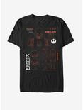 Star Wars K-2SO Rebel Spy Schematic Print T-Shirt, BLACK, hi-res