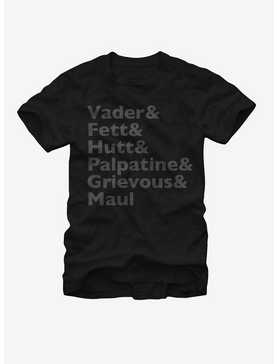 Star Wars Darth Vader and Boba Fett and Jabba the Hutt T-Shirt, , hi-res