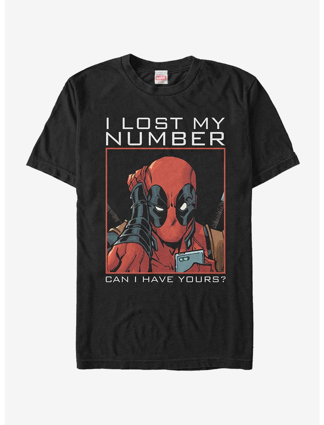 Marvel Deadpool Wants Your Number T-Shirt, BLACK, hi-res
