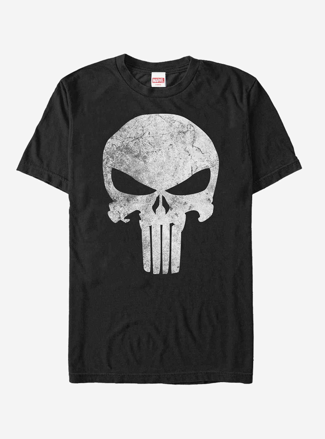 Marvel Punisher Retro Skull Symbol T-Shirt, , hi-res