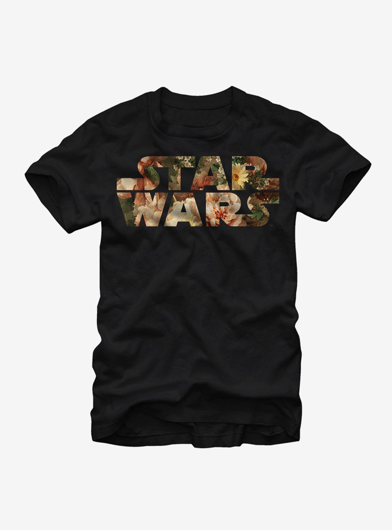 Star Wars Floral Print Logo T-Shirt, , hi-res