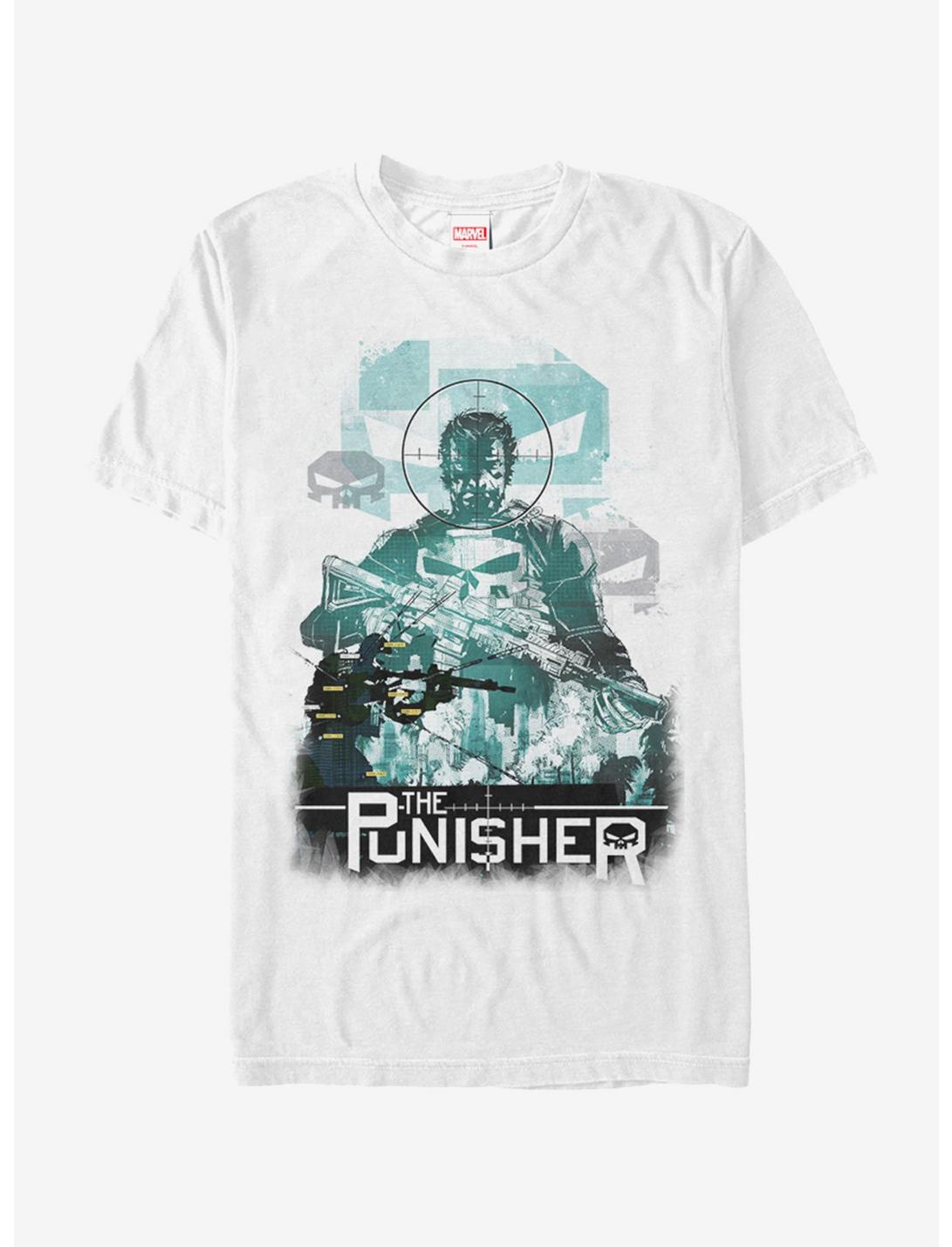 Marvel The Punisher Target T-Shirt, WHITE, hi-res
