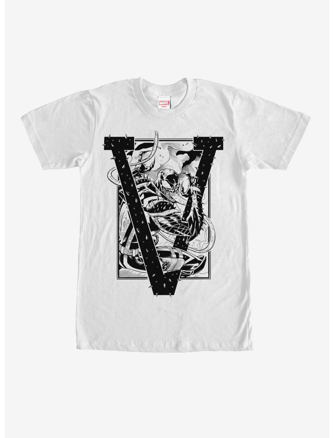 Marvel V is for Venom T-Shirt, WHITE, hi-res