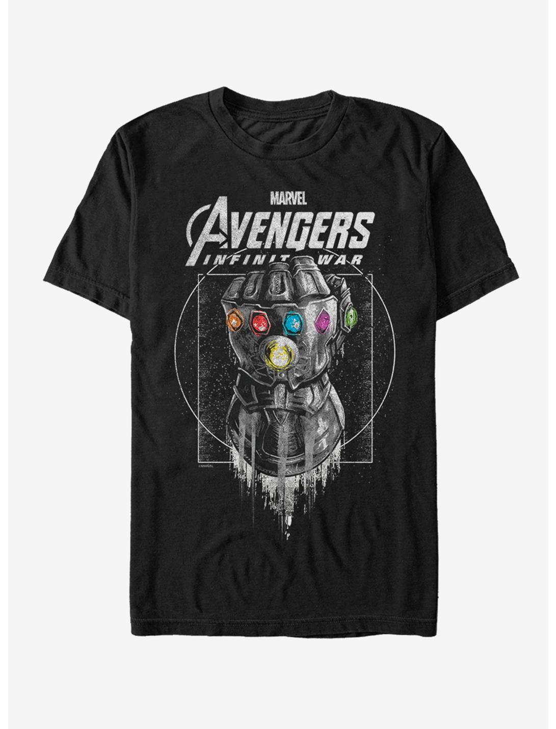 Marvel Avengers: Infinity War Gauntlet Drip T-Shirt, BLACK, hi-res