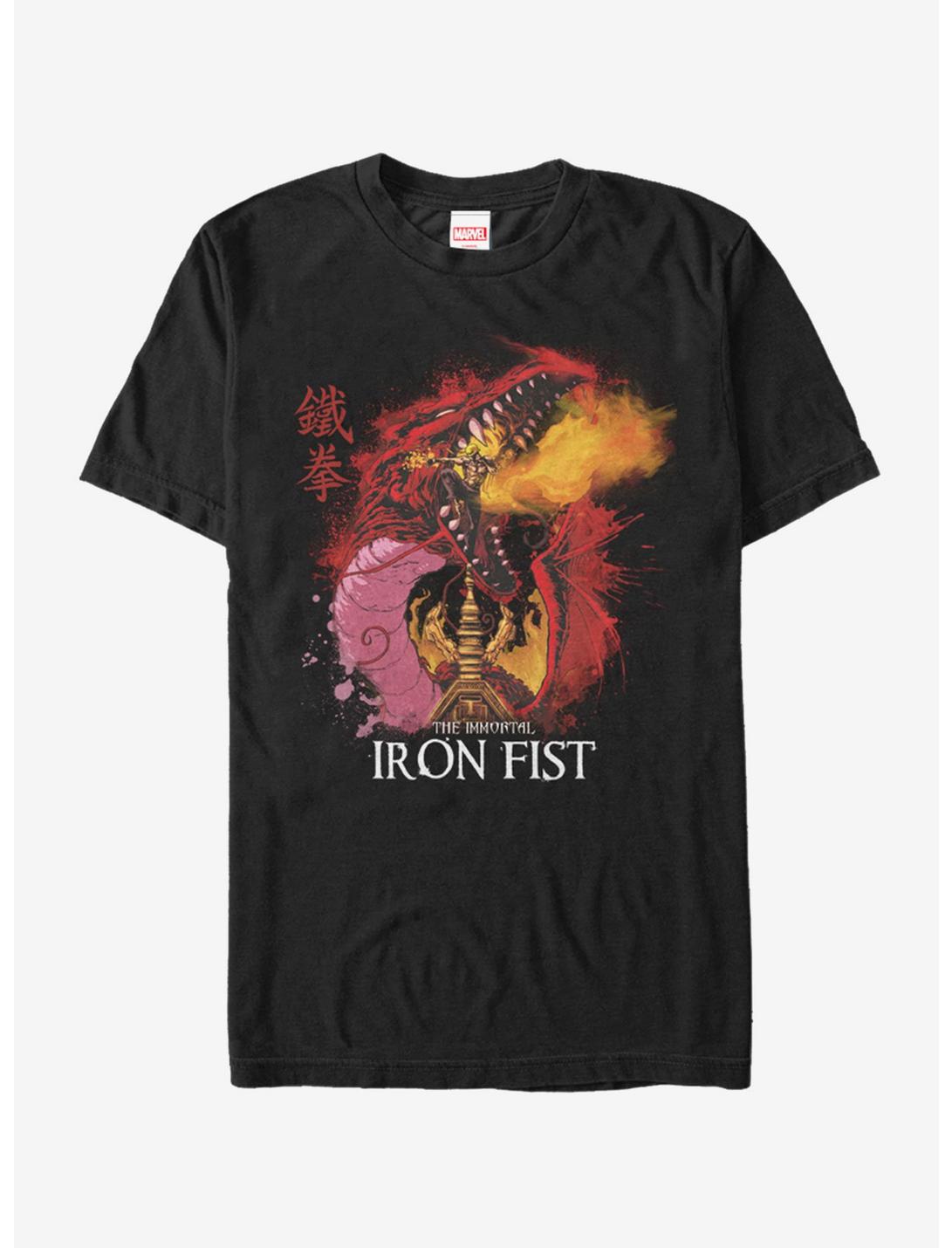 Marvel Iron Fist Dragon T-Shirt, BLACK, hi-res