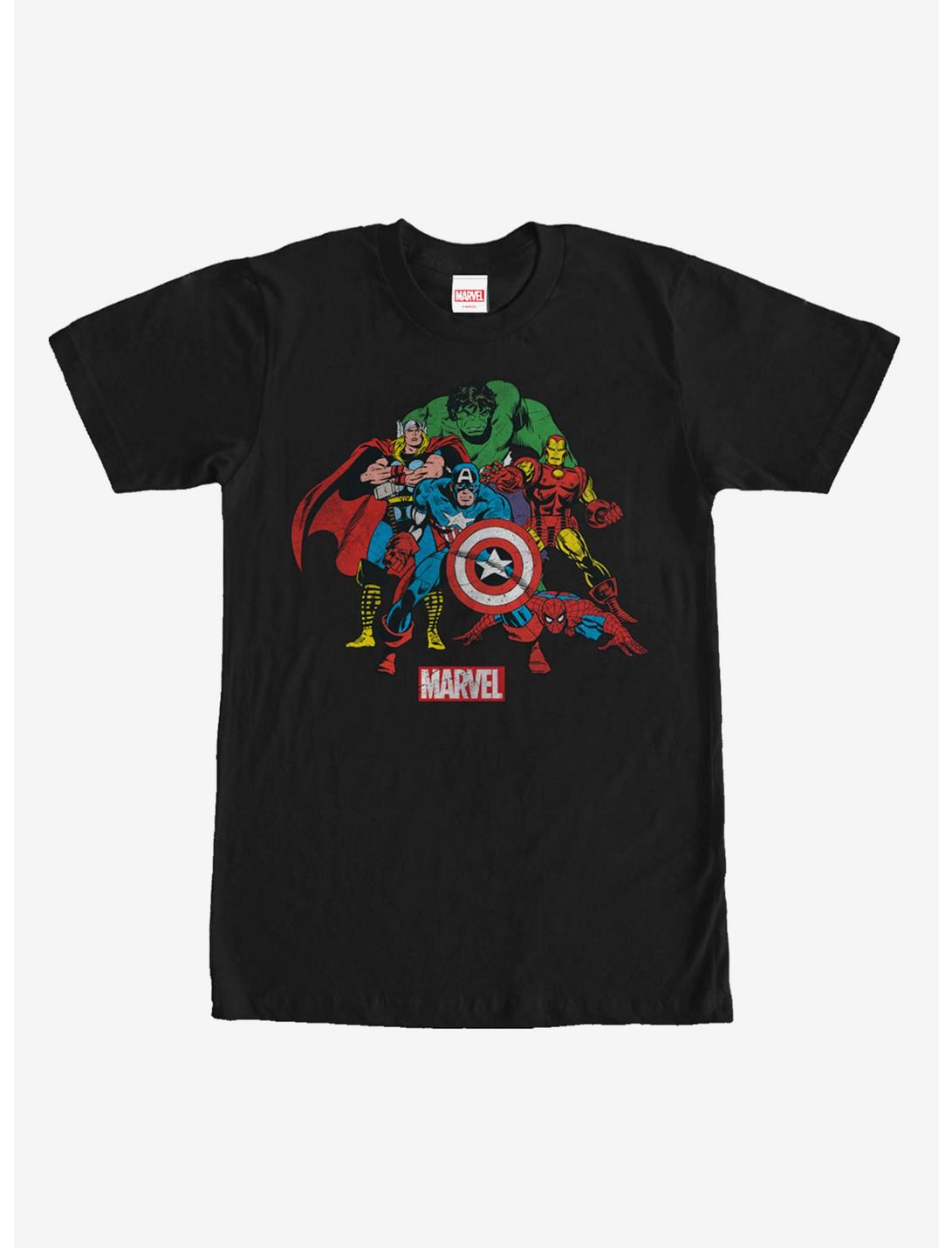 Marvel Avengers Group T-Shirt, BLACK, hi-res