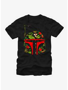 Star Wars Boba Fett Tropical Print Helmet T-Shirt, , hi-res