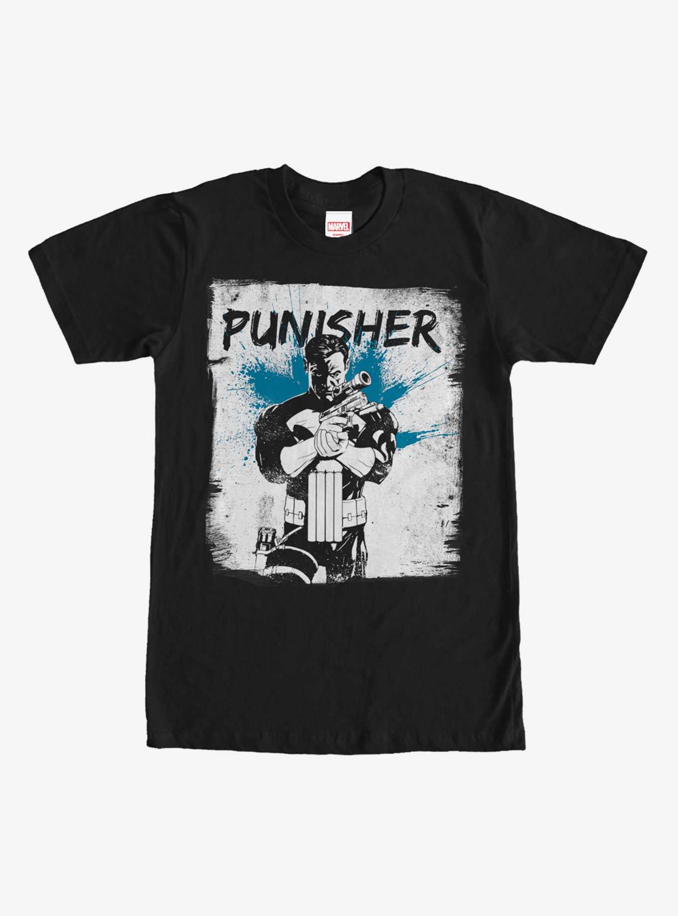 Marvel Punisher Paint Streak Print T-Shirt, , hi-res