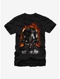 Star Wars Darth Vader With Flames T-Shirt, BLACK, hi-res