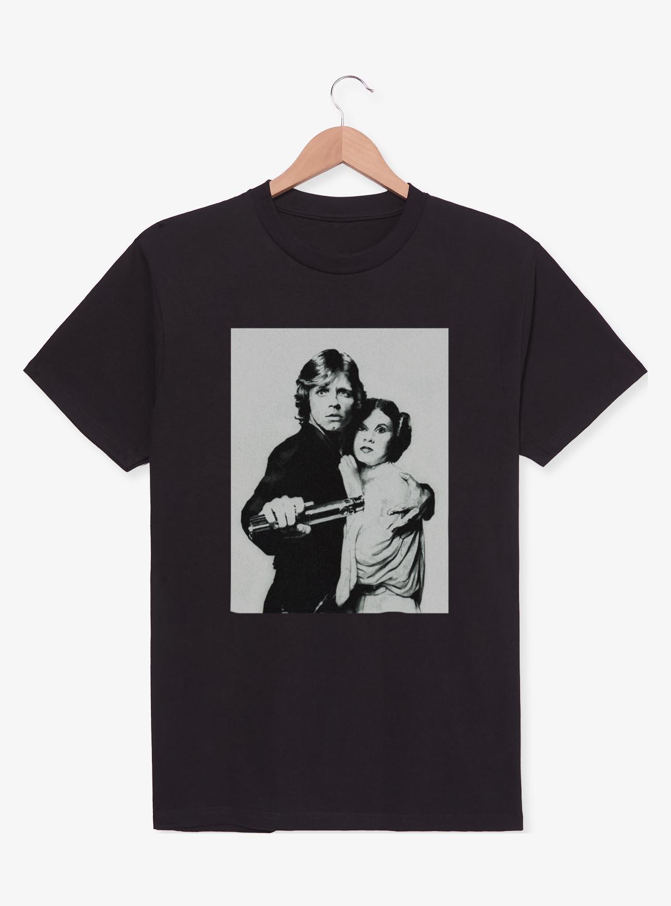 Star Wars Luke and Leia Grayscale T-Shirt