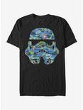 Star Wars Stormtrooper Helmet Flamingo Print T-Shirt, BLACK, hi-res