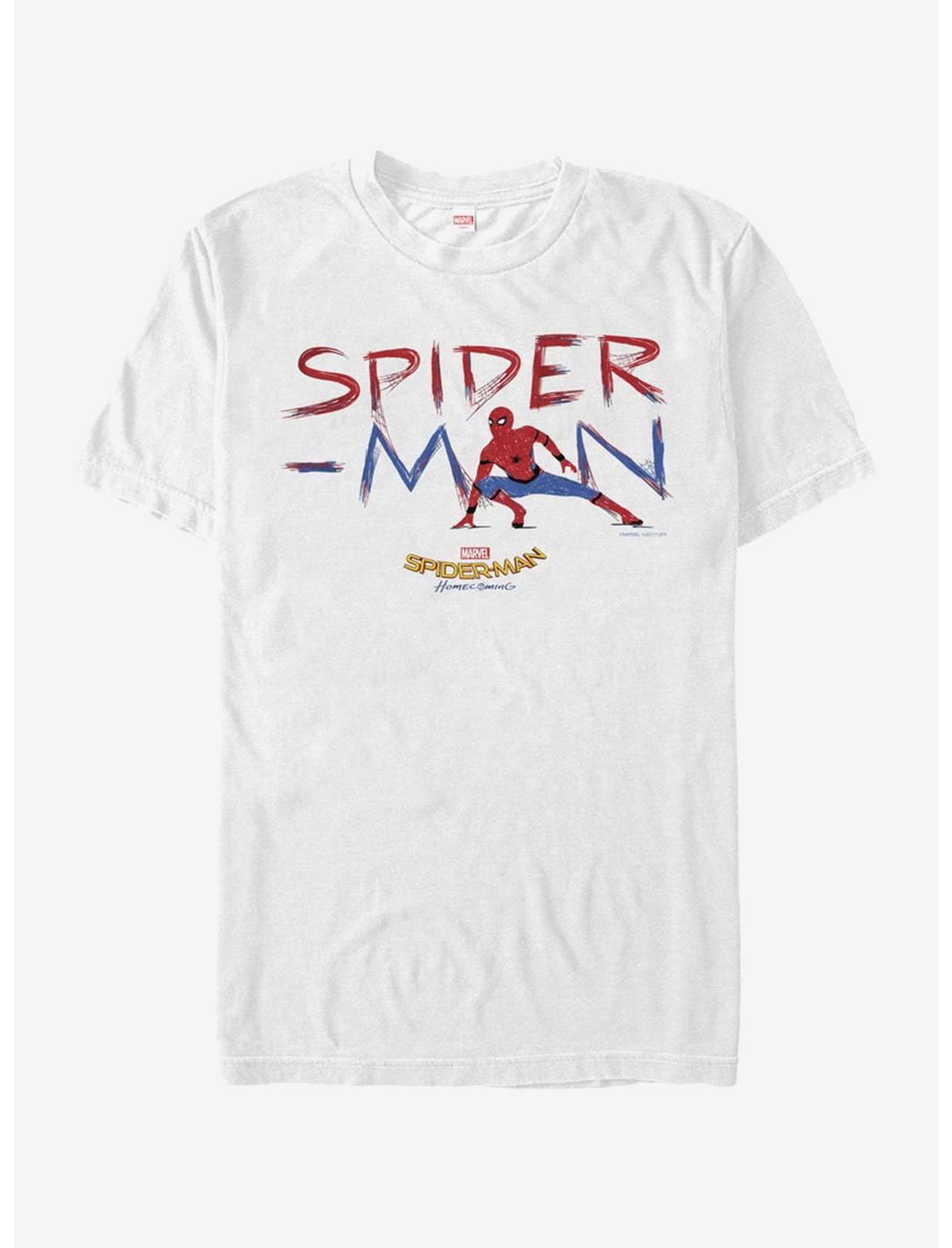 Marvel Spider-Man Homecoming Paint Streak T-Shirt, WHITE, hi-res