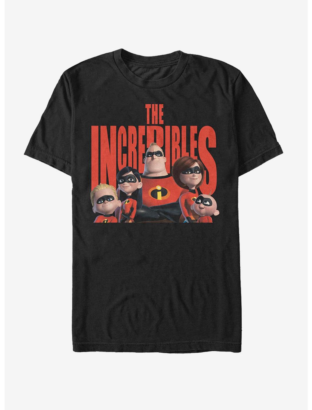 Disney Pixar The Incredibles Family Portrait T-Shirt, BLACK, hi-res