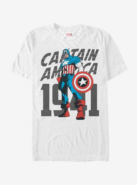 Marvel Captain America History T-Shirt - WHITE | BoxLunch