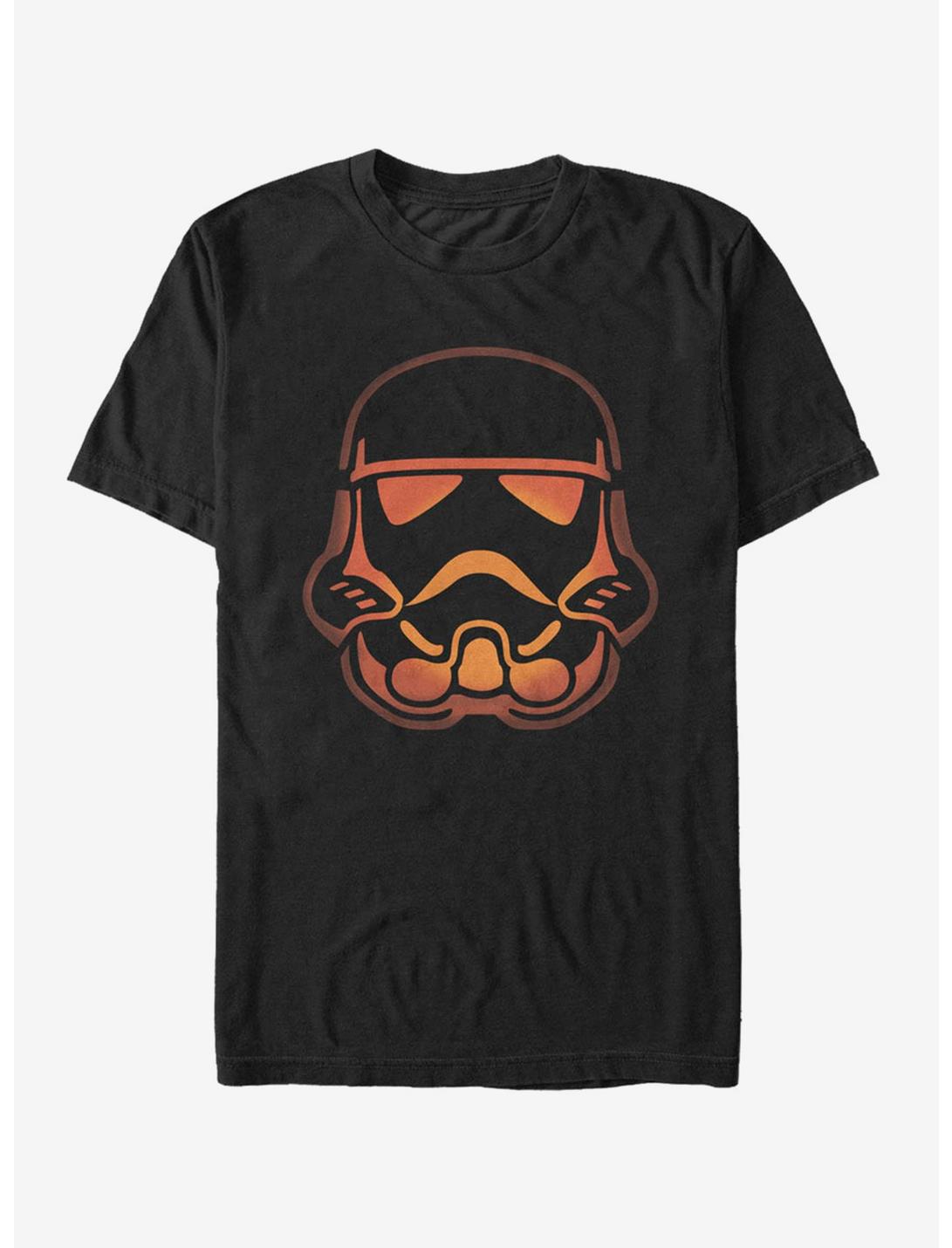 Plus Size Star Wars Halloween Stormtrooper Pumpkin T-Shirt, BLACK, hi-res