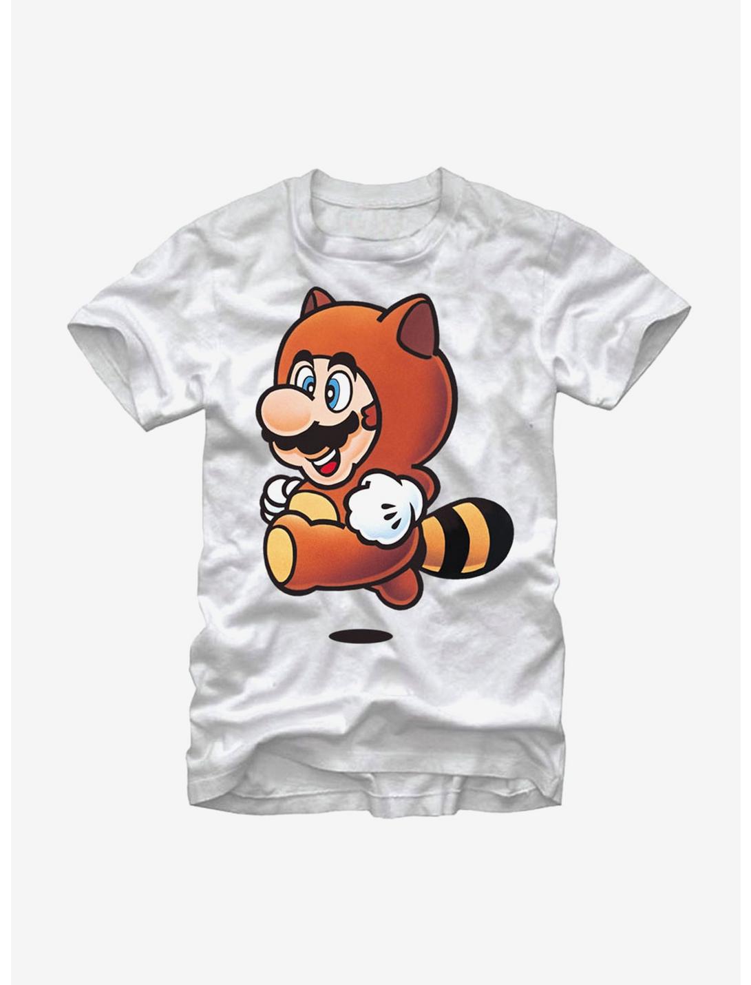Nintendo Tanooki Mario T-Shirt, WHITE, hi-res