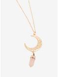 Sailor Moon Rose Gold Quartz Necklace - BoxLunch Exclusive, , hi-res