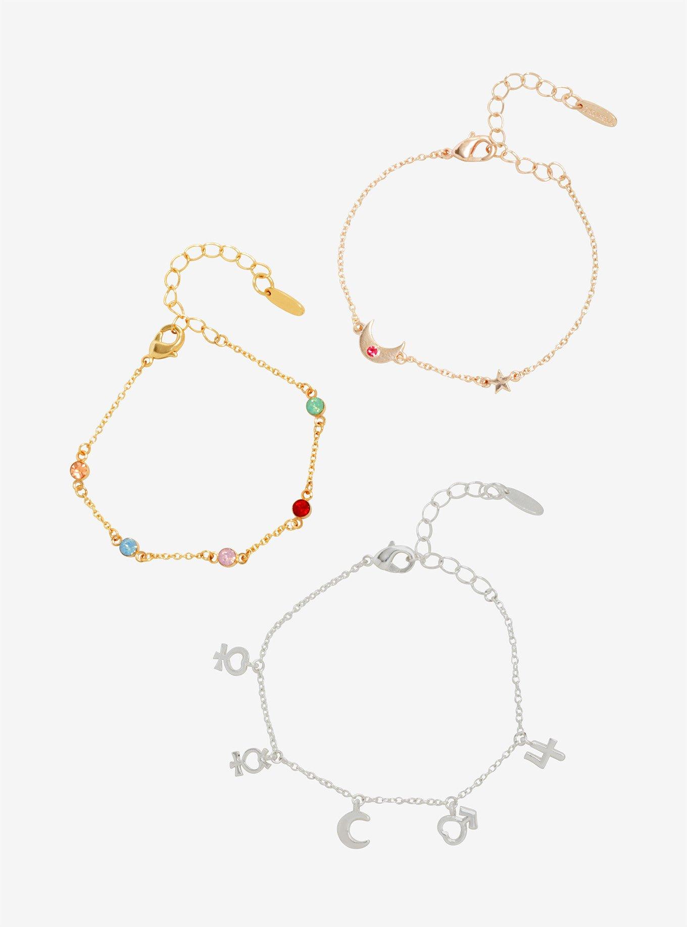 Sailor Moon Scout Charm Bracelet Set - BoxLunch Exclusive, , hi-res