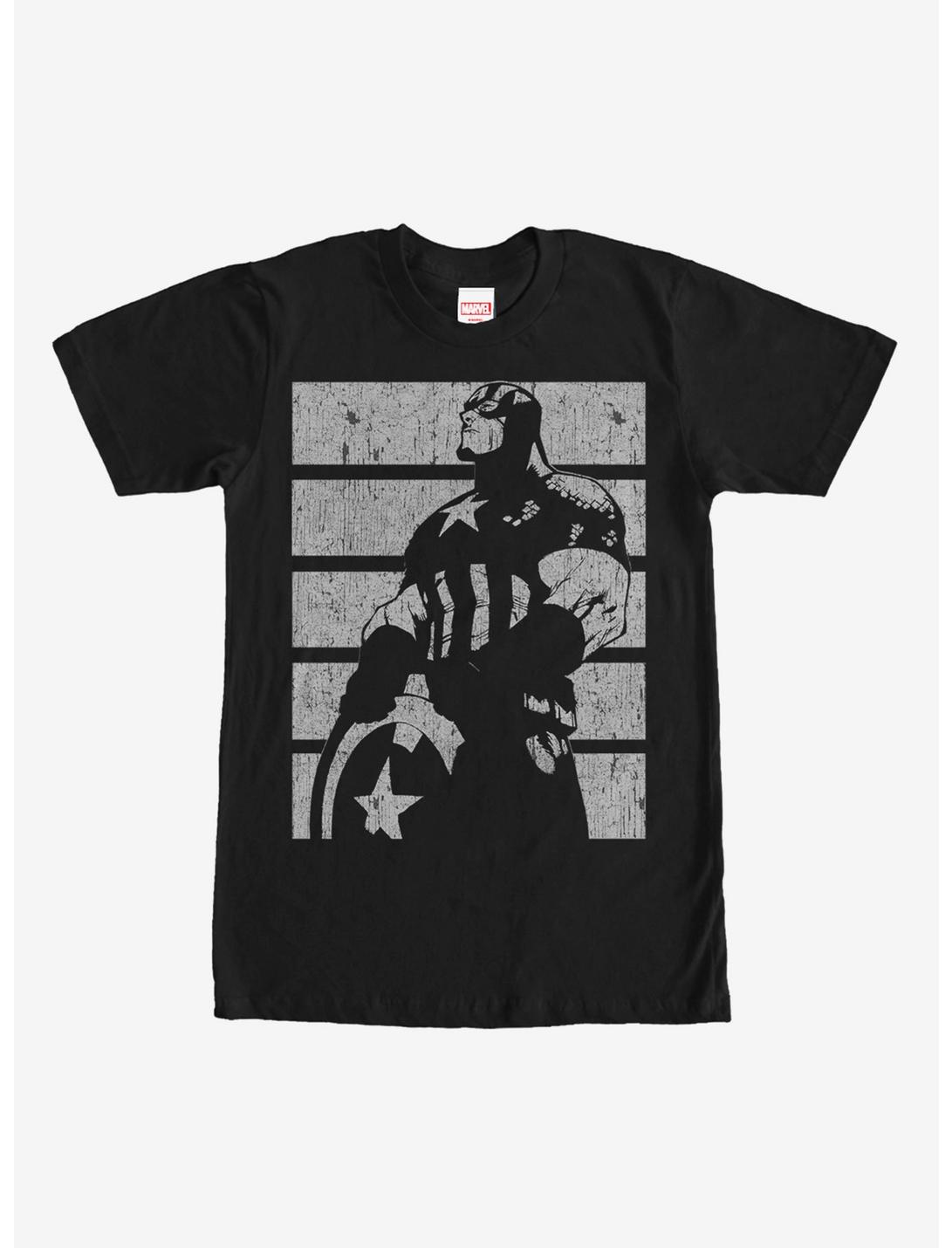 Marvel Captain America Profile T-Shirt, BLACK, hi-res