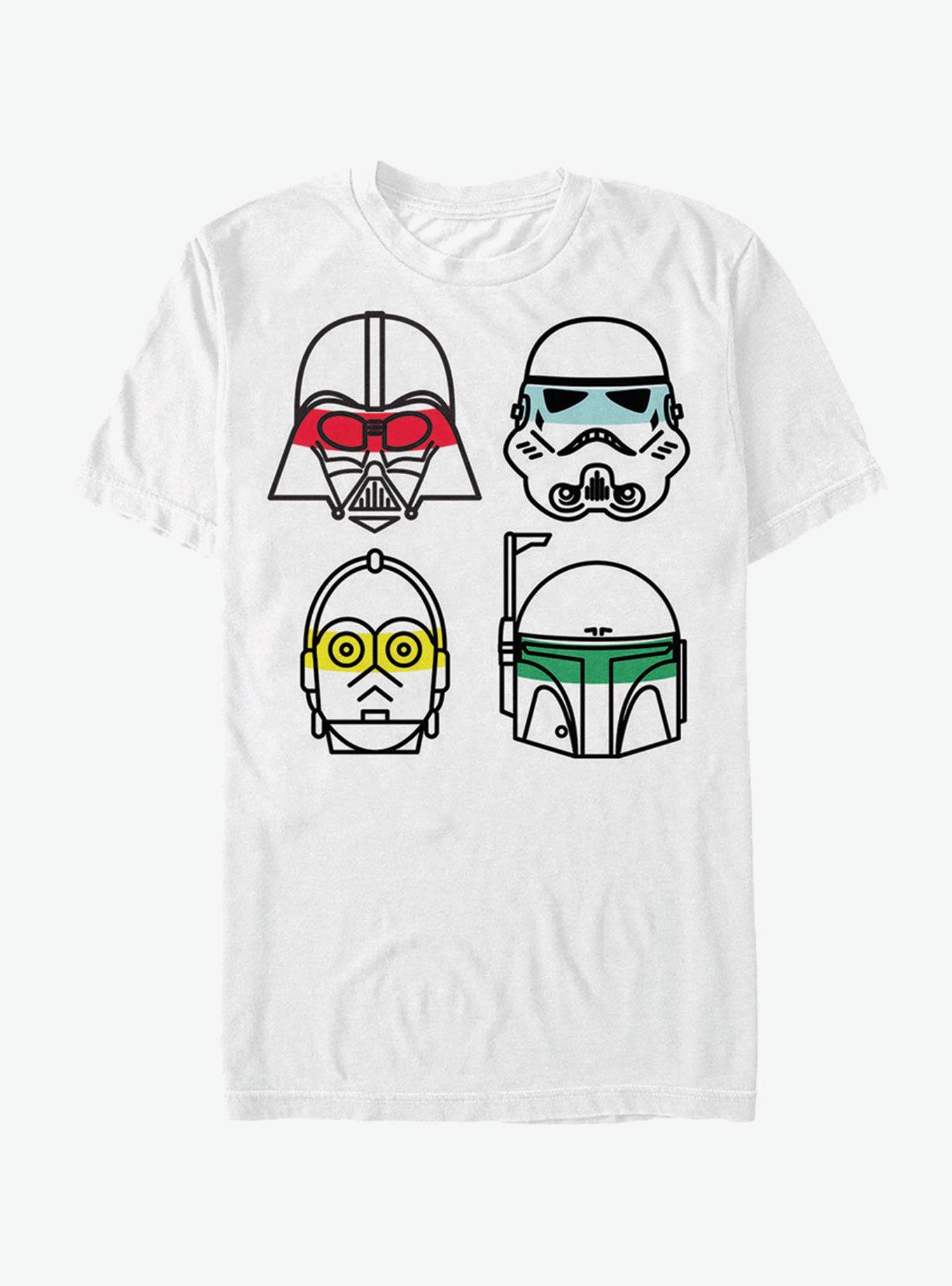 Star Wars Character Lines T-Shirt, WHITE, hi-res