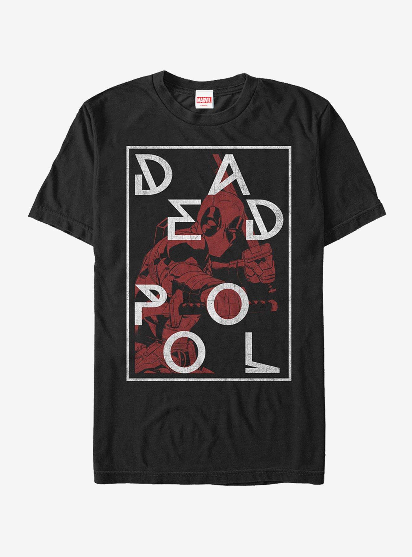Marvel Deadpool Name Frame T-Shirt, BLACK, hi-res