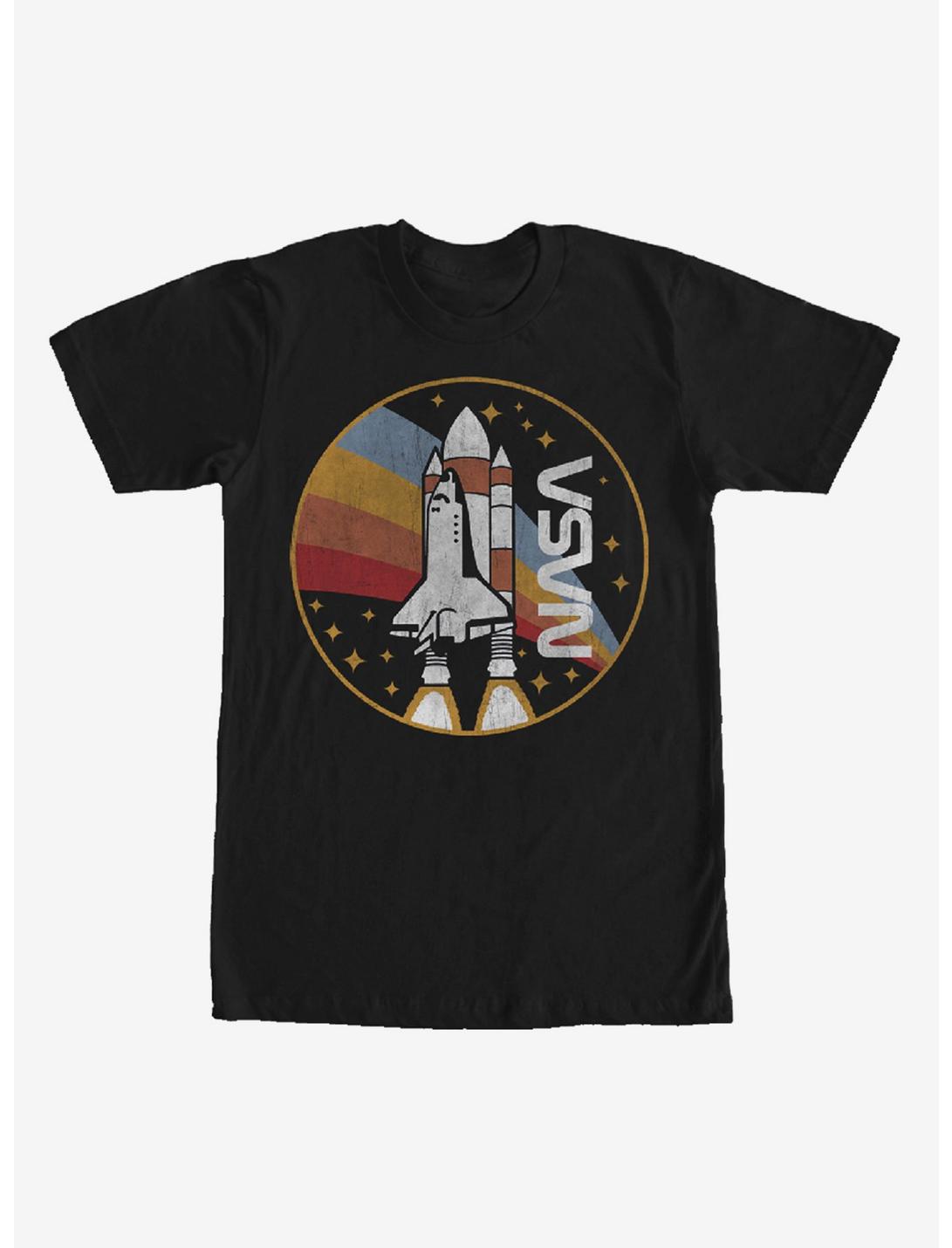 NASA Rainbow Launch T-Shirt, BLACK, hi-res