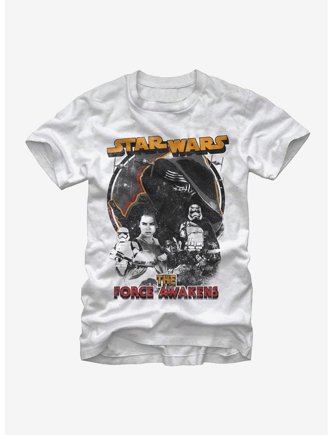 Star Wars The Force Awakens Distressed T-Shirt, WHITE, hi-res
