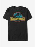 Plus Size Jurassic World Color Outline Logo T-Shirt, BLACK, hi-res