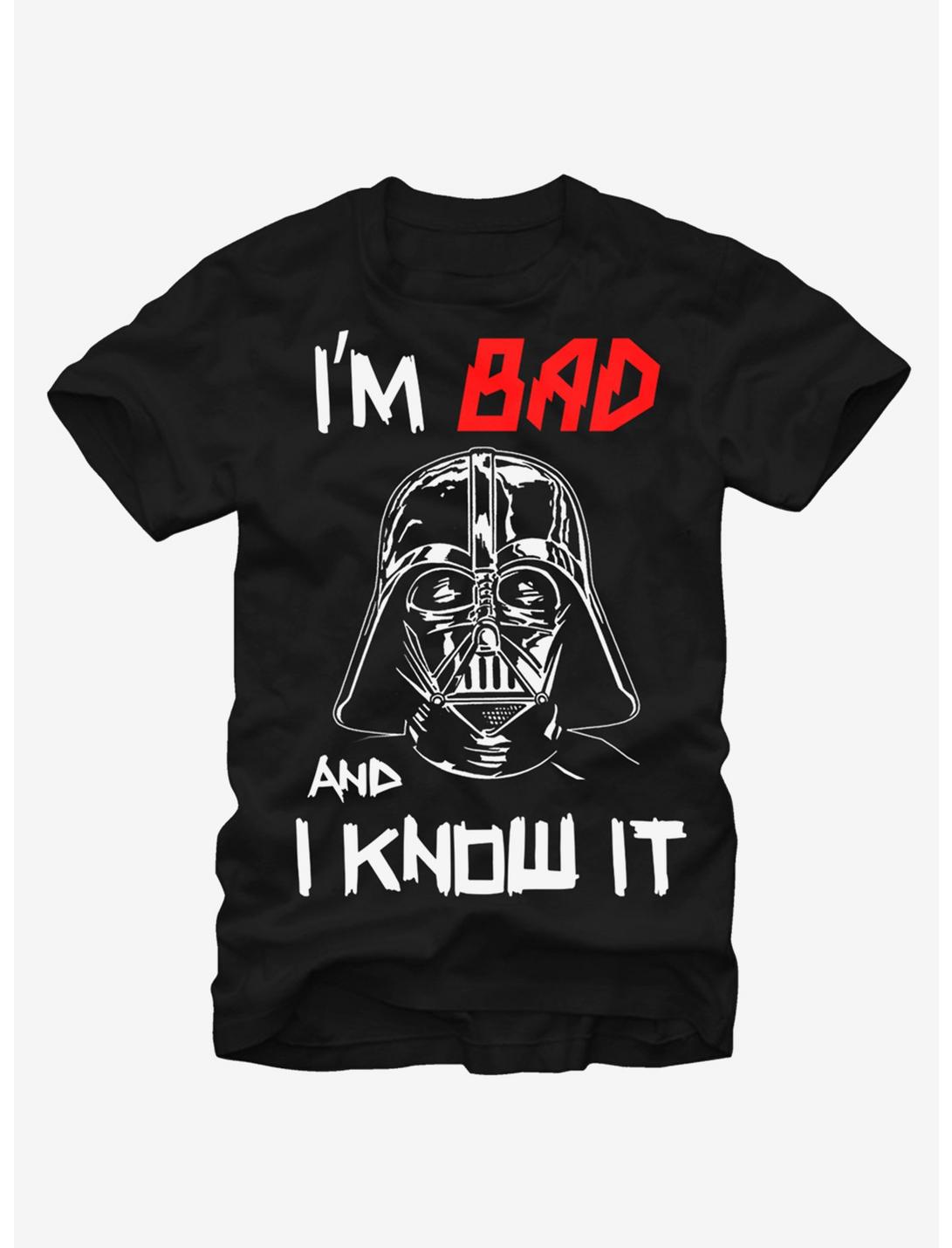 Star Wars Darth Vader Bad and I Know It T-Shirt, BLACK, hi-res