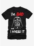 Star Wars Darth Vader Bad and I Know It T-Shirt, BLACK, hi-res