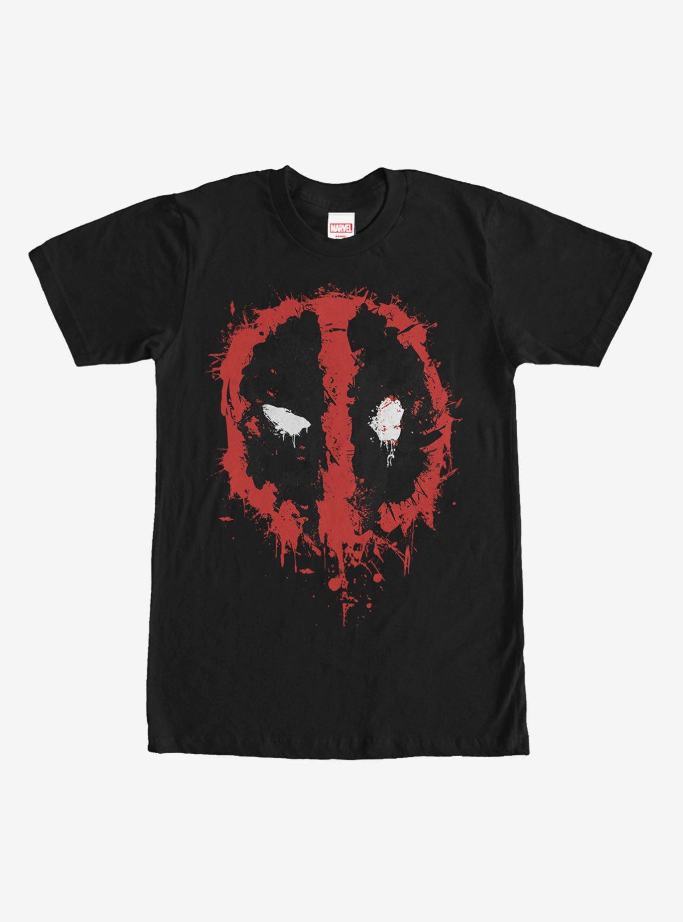 Marvel Deadpool Splatter Icon T-Shirt, BLACK, hi-res