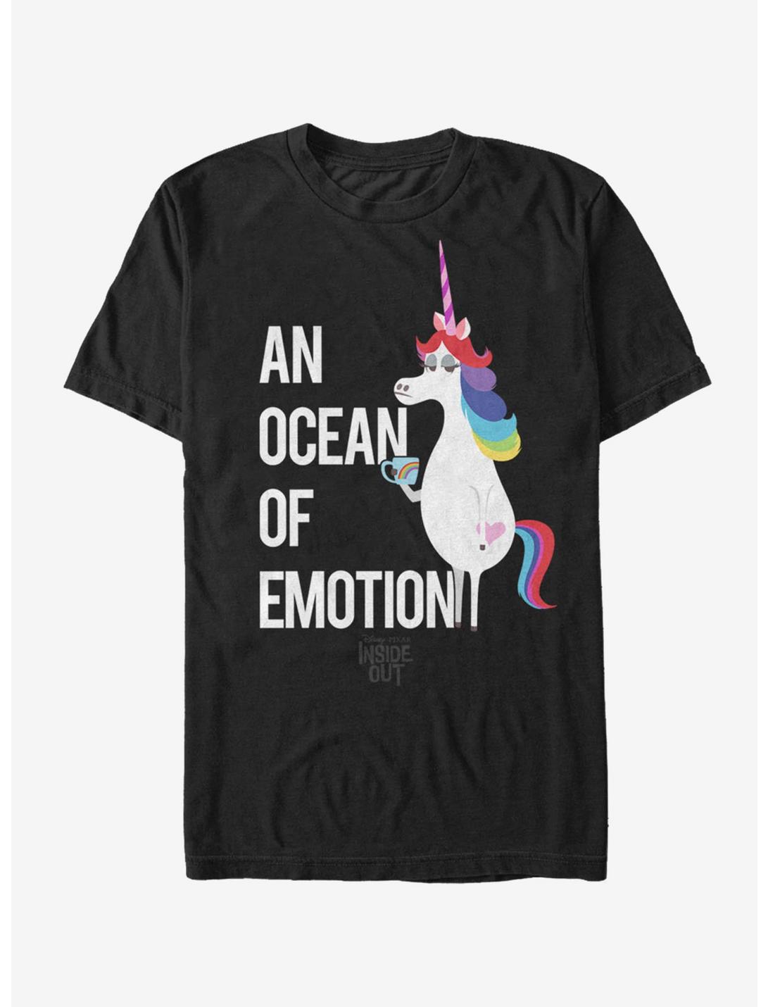 Disney Pixar Inside Out Rainbow Unicorn Ocean of Emotion T-Shirt, BLACK, hi-res