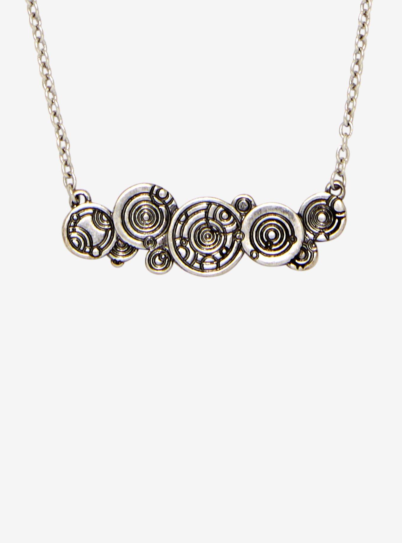 Doctor Who Circular Gallifreyan Plaque Necklace, , hi-res