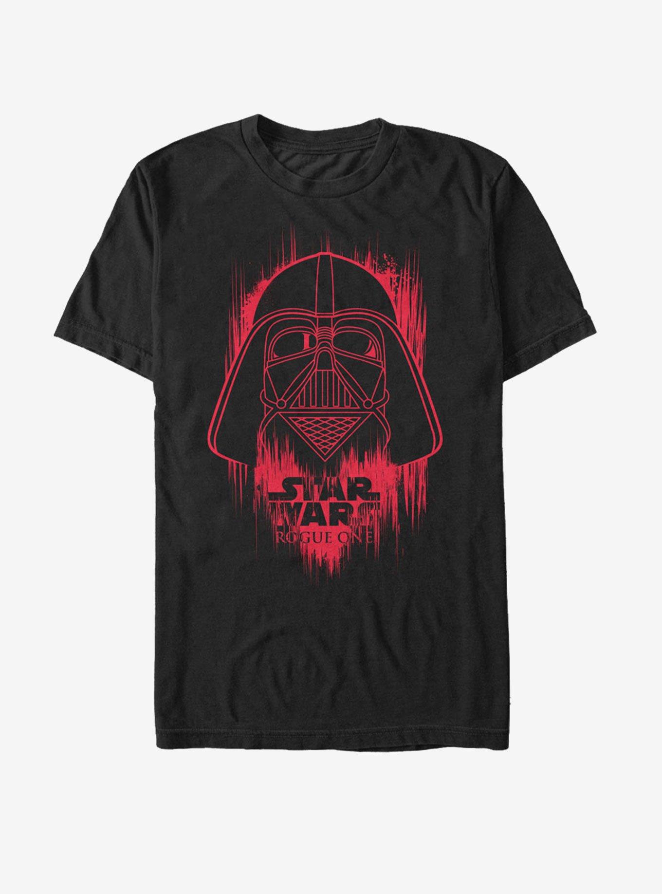Star Wars Darth Vader Helmet Spray Paint T-Shirt - BLACK | BoxLunch