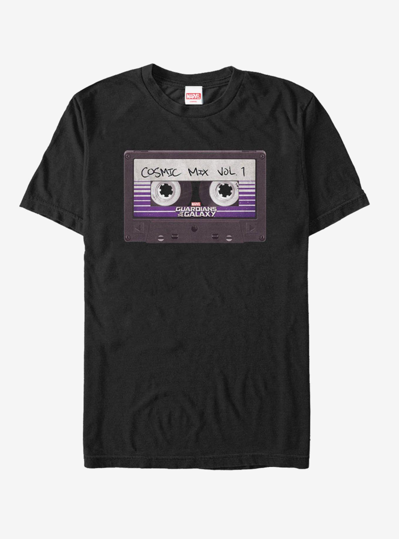 Marvel Guardians of Galaxy Cosmic Tape T-Shirt, BLACK, hi-res