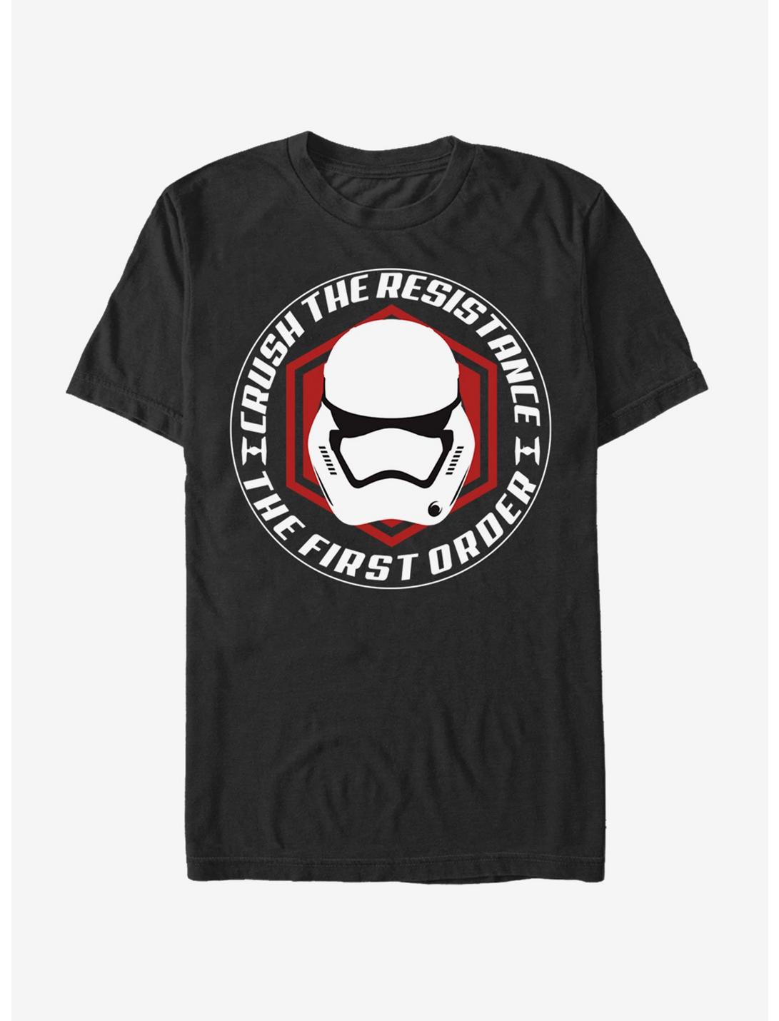 Star Wars First Order Crush the Resistance T-Shirt, BLACK, hi-res