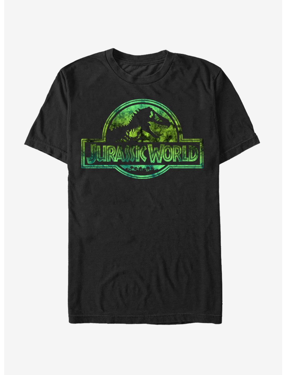 Jurassic World Logo Tie Dye Print T-Shirt, BLACK, hi-res