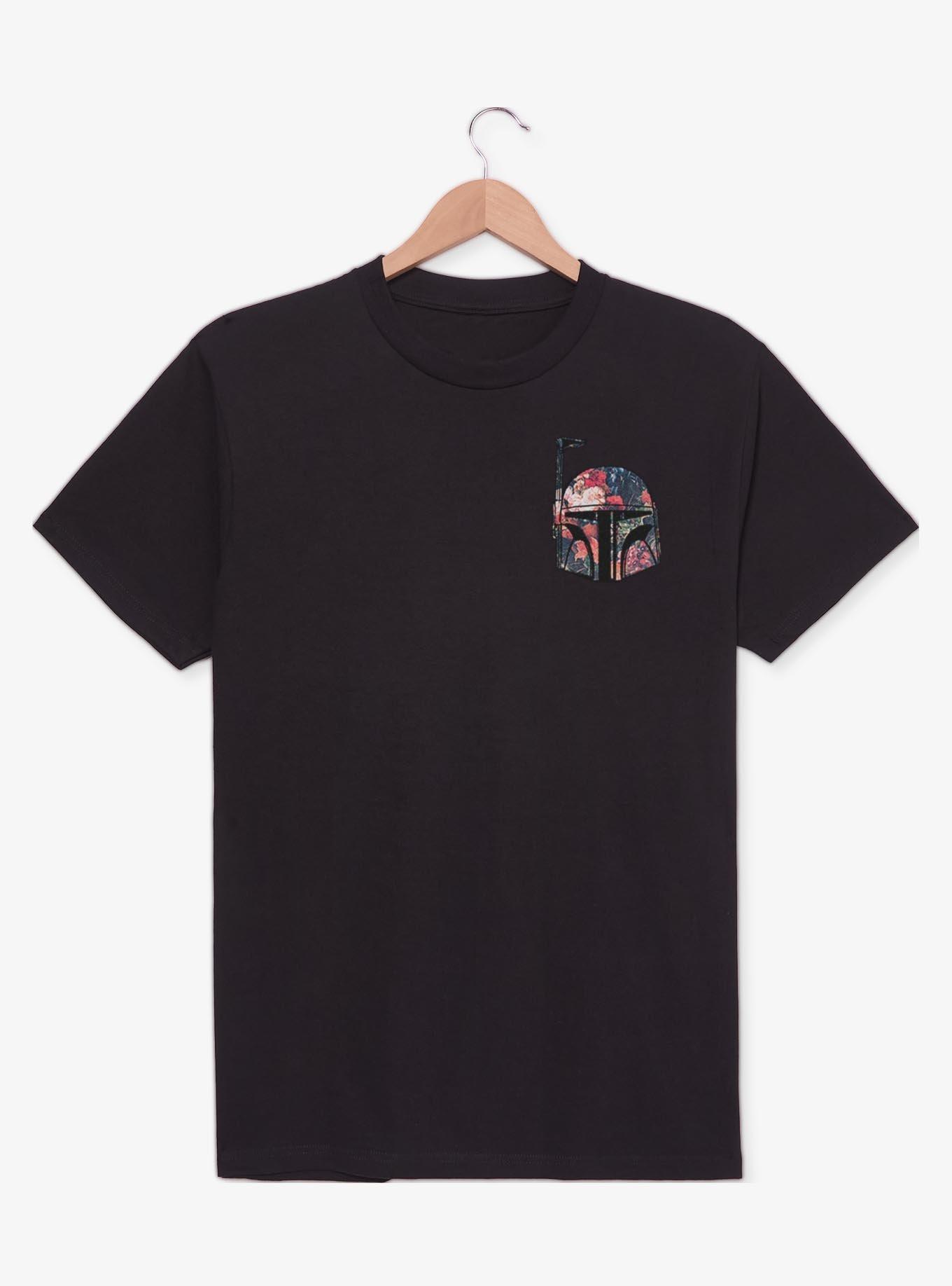 Star Wars Mini Floral Print Boba Fett Helmet T-Shirt