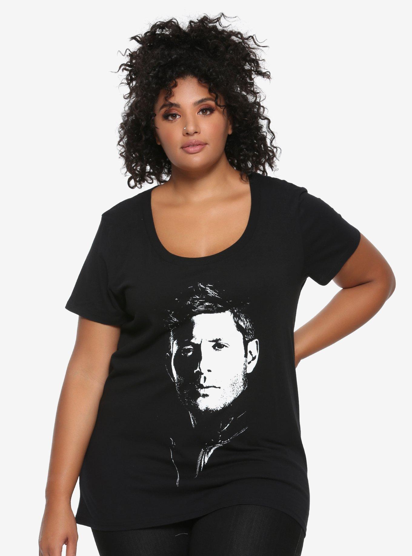 Supernatural Dean Squirrel Girls T-Shirt Plus Size, WHITE, hi-res