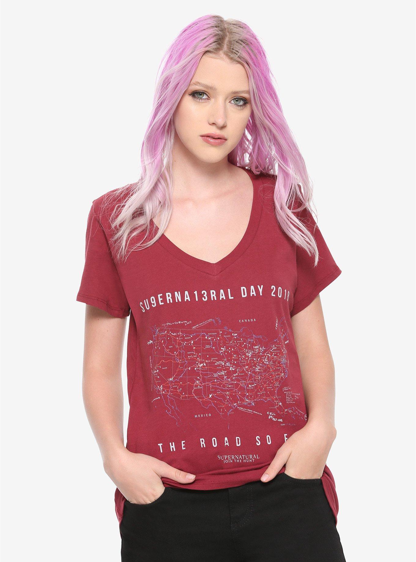 Supernatural Su9erna13ral Day 2018 Girls T-Shirt, MAROON, hi-res