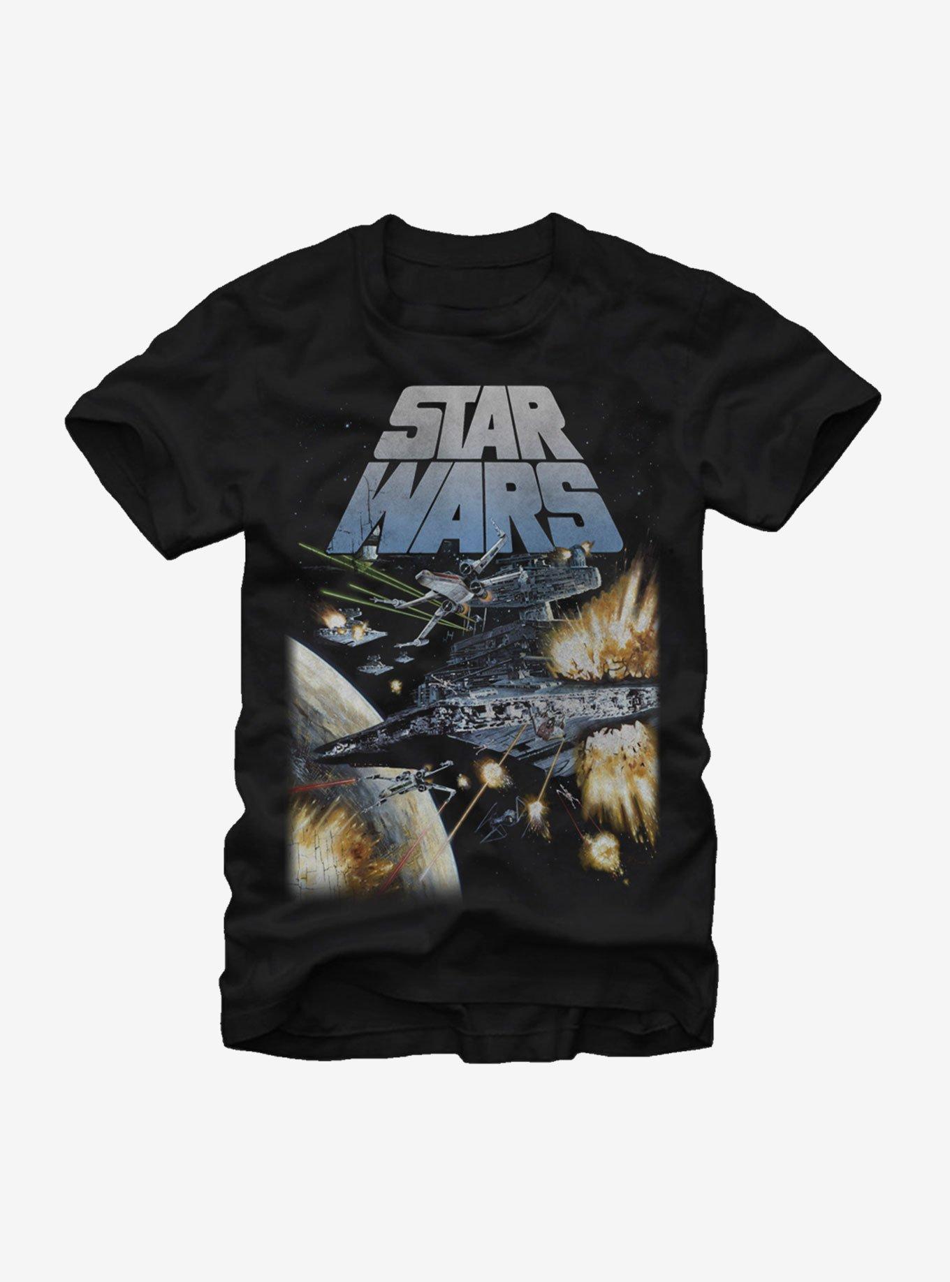 Star Wars Star Destroyer Battle T-Shirt - BLACK | BoxLunch