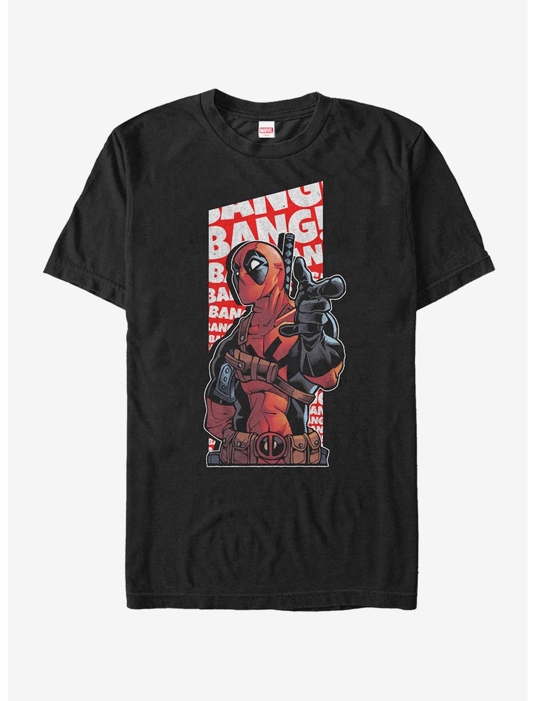 Marvel Deadpool Bang Bang Panel T-Shirt, BLACK, hi-res