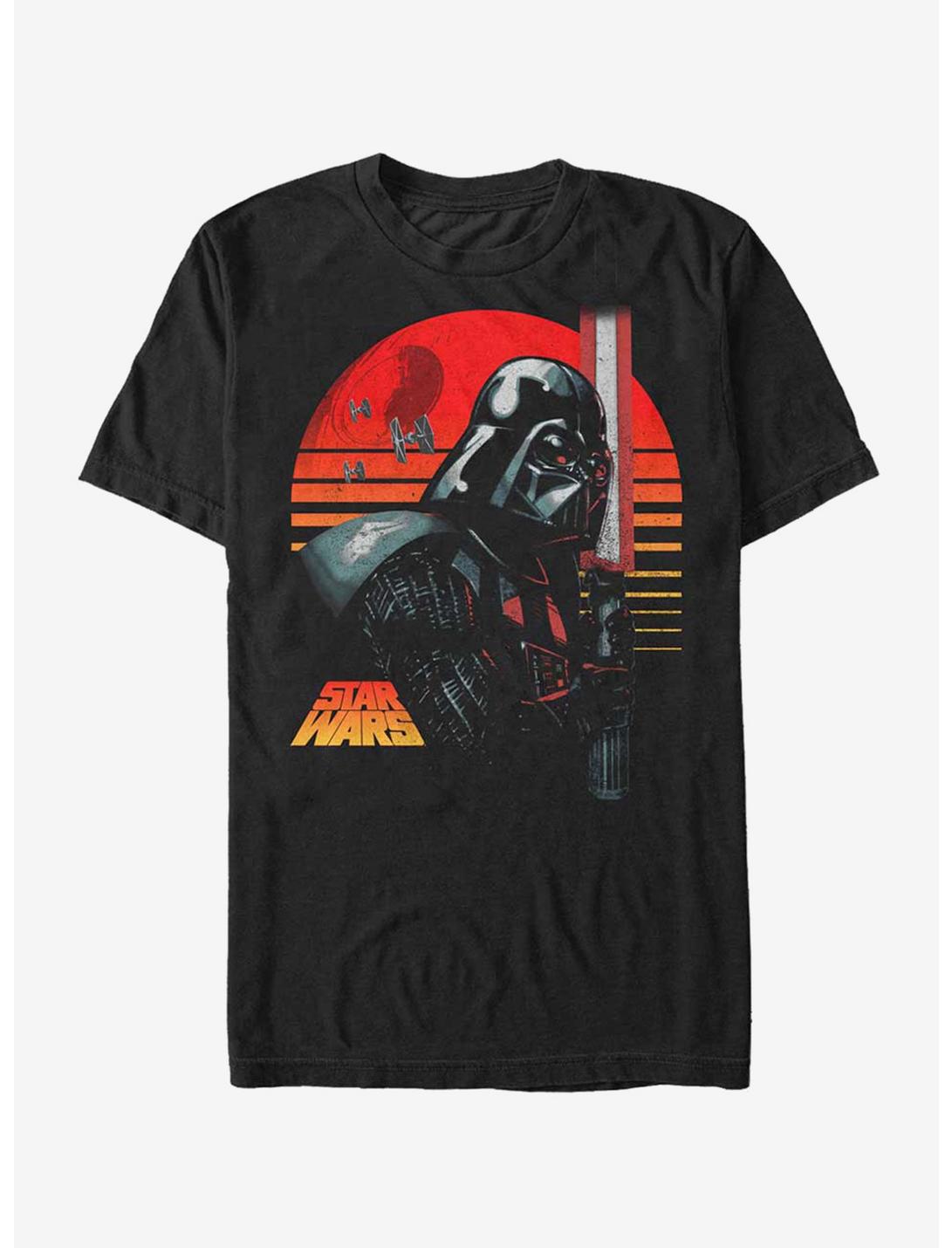 Star Wars Death Star Vader Sunset T-Shirt, BLACK, hi-res
