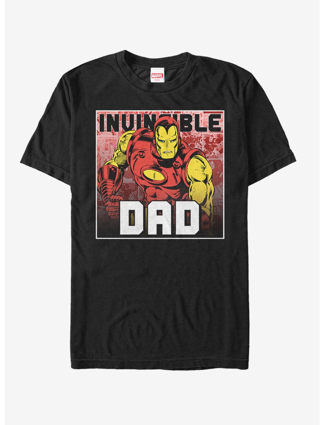 Marvel Father's Day Iron Man Invincible Comic T-Shirt, BLACK, hi-res