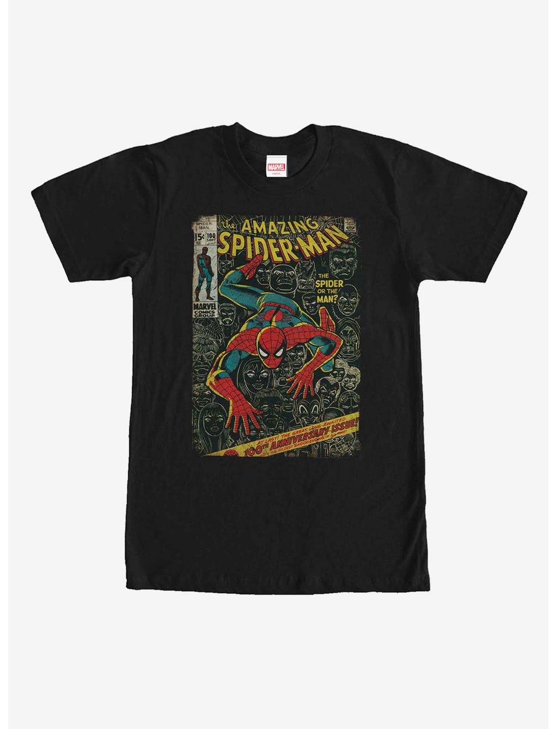 Marvel Spider-Man Comic Book Anniversary T-Shirt, BLACK, hi-res