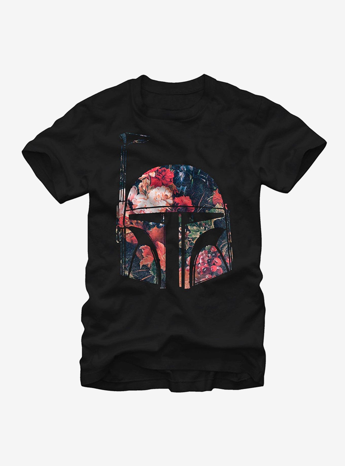 Star Wars Boba Fett Floral Print Helmet T-Shirt, , hi-res