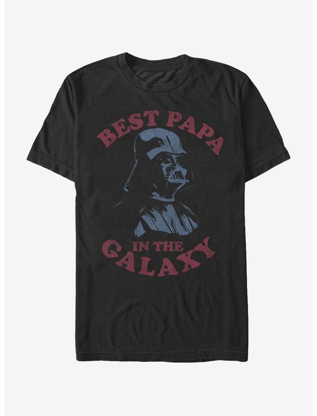 Star Wars Darth Vader Best Papa in the Galaxy T-Shirt, BLACK, hi-res